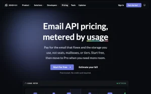 Sendmux pricing page with plans and prices — screenshot of the productivity & writing AI tool, 2026-10-01
