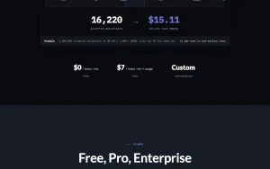 Sendmux pricing page with plans and prices — screenshot of the productivity & writing AI tool, 2026-10-01