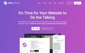 Sideconvo homepage — screenshot of the chat assistants AI tool, 2026-10-02