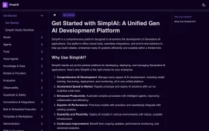 SimplAI documentation — screenshot of the productivity & writing AI tool, 2026-10-02