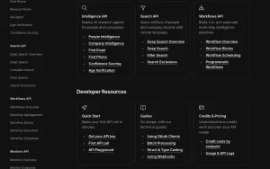 Sixtyfour docs page homepage screenshot, research & search AI tool