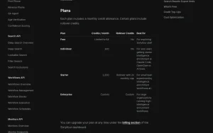 Sixtyfour pricing page homepage screenshot, research & search AI tool
