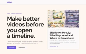 Skiddee blog — screenshot of the video AI tool, 2026-10-02