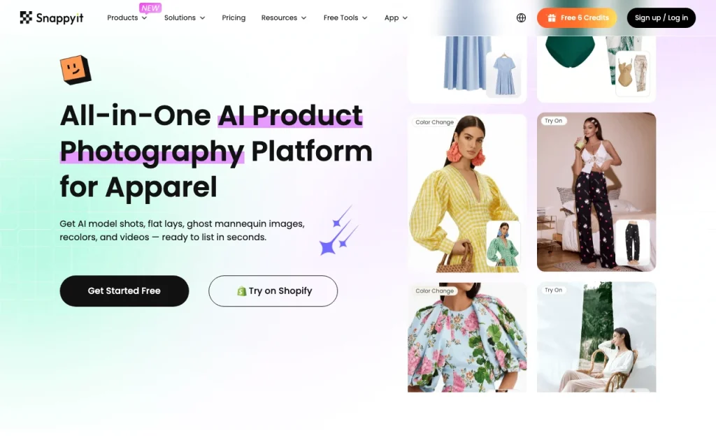 Snappyit homepage — screenshot of the image generation AI tool, Oct 2, 2026