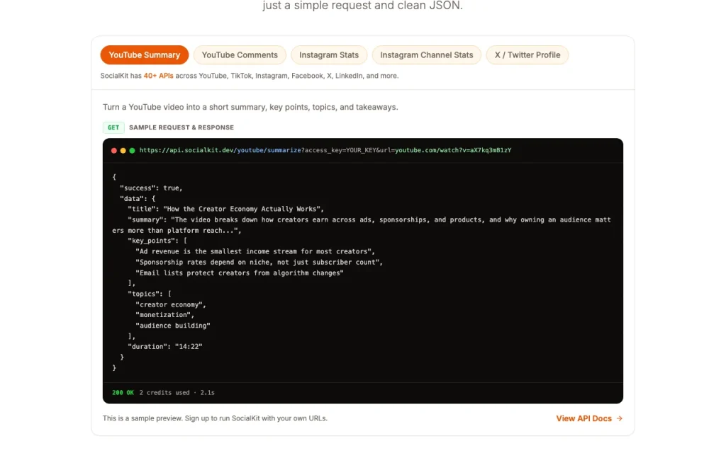 SocialKit página principal — captura de pantalla de la herramienta de IA programación, Oct 2, 2026