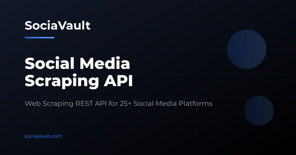 SociaVault homepage screenshot, research & search AI tool
