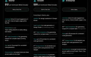 SoftSpell (formerly CodeSpell) pricing page homepage screenshot, coding AI tool