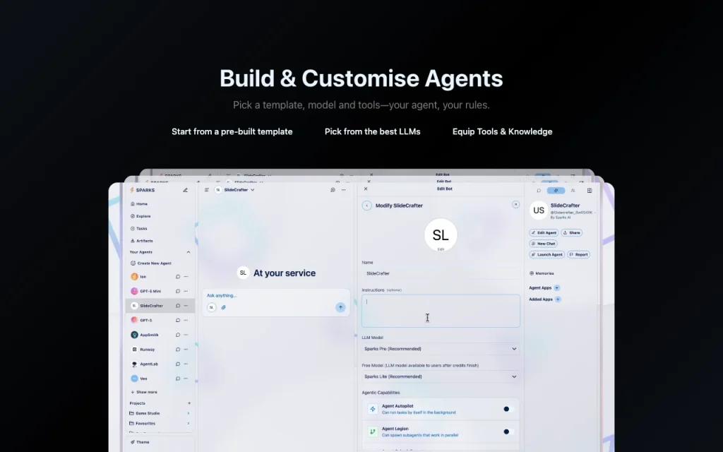 Sparks AI homepage — screenshot of the chat assistants AI tool, Oct 2, 2026