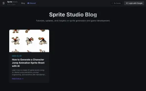 Sprite Studio blog — screenshot of the image generation AI tool, 2026-10-02