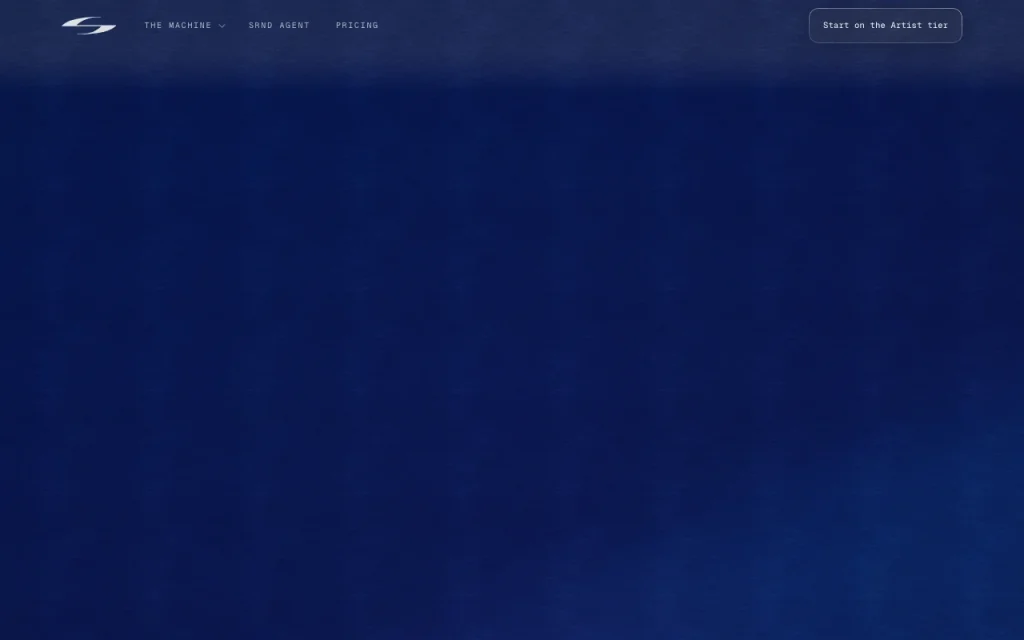 SRND AI homepage screenshot, productivity & writing AI tool
