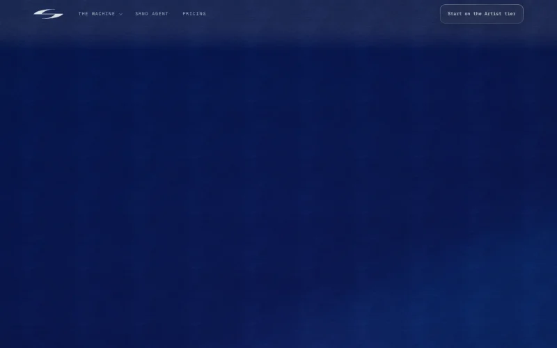 Captura de la página de inicio de SRND AI, herramienta de IA productividad y escritura