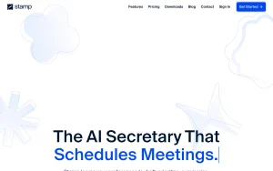 Stamp homepage page homepage screenshot, productivity & writing AI tool
