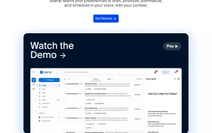 Stamp homepage page homepage screenshot, productivity & writing AI tool