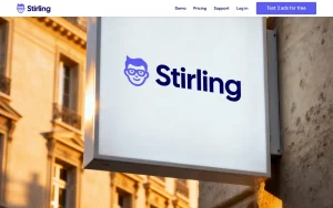 Stirling about page — screenshot of the video AI tool, 2026-10-02