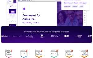 Storydoc homepage — screenshot of the productivity & writing AI tool, 2026-10-02