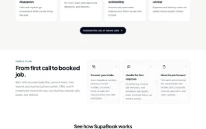 SupaBook homepage — screenshot of the productivity & writing AI tool, 2026-10-02