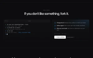 T3 Code homepage — screenshot of the coding AI tool, 2026-10-01