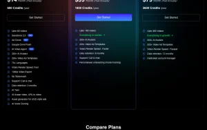 Tagshop AI pricing page homepage screenshot, video AI tool