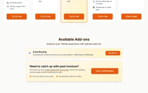 Tailride pricing page with plans and prices — screenshot of the productivity & writing AI tool, 2026-10-02