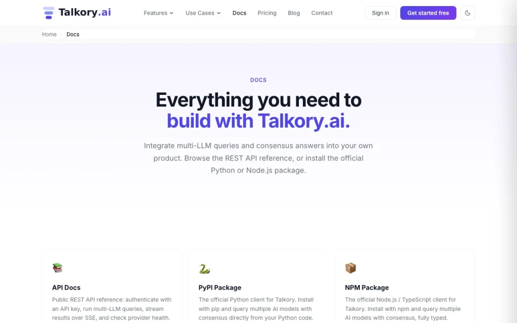 Talkory.ai documentation — screenshot of the chat assistants AI tool, Oct 1, 2026