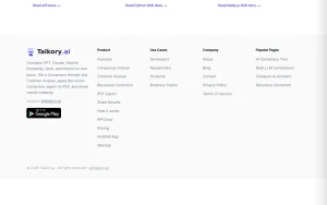 Talkory.ai documentation — screenshot of the chat assistants AI tool, 2026-10-01