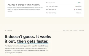 TeamShift homepage — screenshot of the productivity & writing AI tool, 2026-10-02