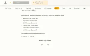 Tenets documentation — screenshot of the coding AI tool, 2026-10-02