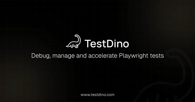 TestDino homepage screenshot, coding AI tool