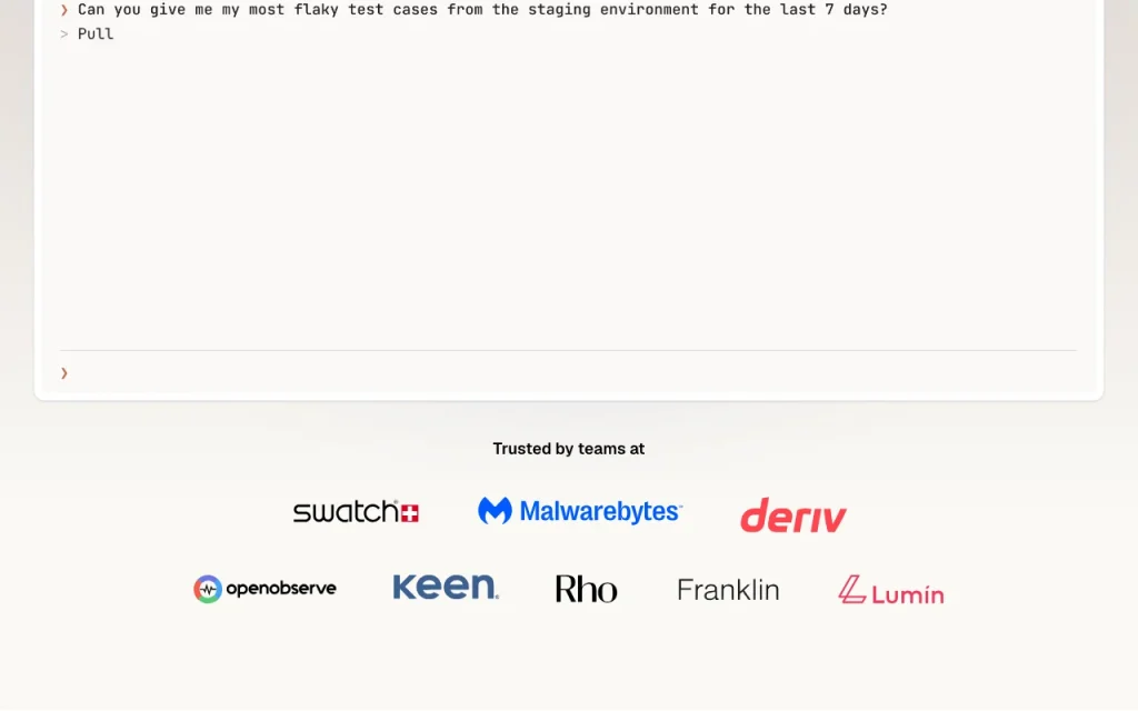 TestDino homepage — screenshot of the coding AI tool, Oct 2, 2026