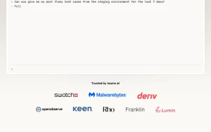 TestDino homepage — screenshot of the coding AI tool, 2026-10-02