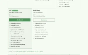 TestSprite pricing page with plans and prices — screenshot of the coding AI tool, 2026-10-02