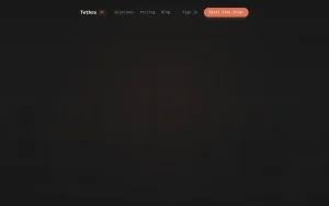 Tethra AI pricing page with plans and prices — screenshot of the productivity & writing AI tool, 2026-10-02