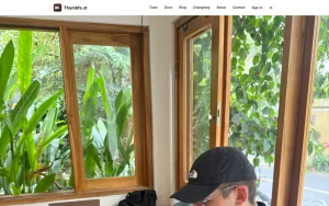 Thumbfa.st about page — screenshot of the image generation AI tool, 2026-10-02