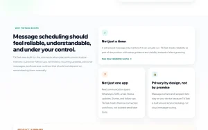 TikTask about page — screenshot of the productivity & writing AI tool, 2026-10-02