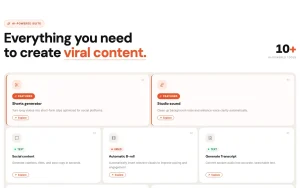 Timbre homepage page homepage screenshot, video AI tool