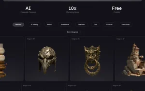 Triverse AI homepage page homepage screenshot, image generation AI tool