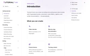 Tutorial AI documentation — screenshot of the video AI tool, 2026-10-02
