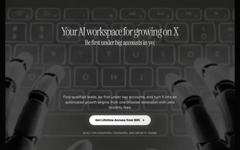 Tweetback homepage — screenshot of the productivity & writing AI tool, Oct 2, 2026