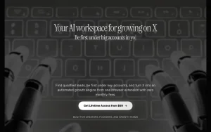 Tweetback homepage — screenshot of the productivity & writing AI tool, 2026-10-02