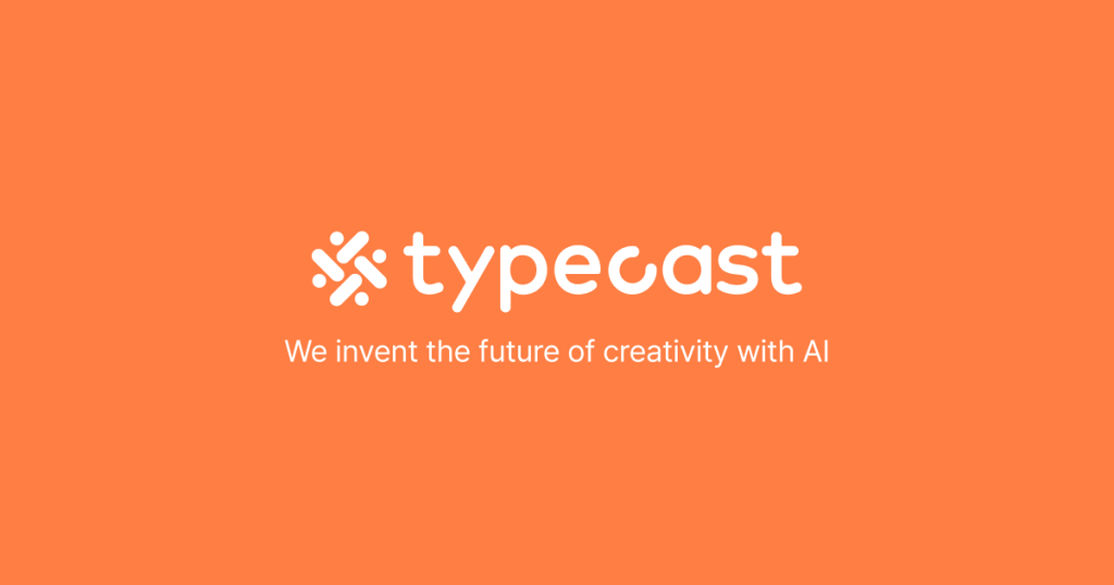 Typecast API homepage screenshot, audio & voice AI tool