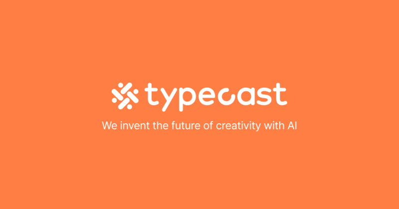 Typecast API homepage screenshot, audio & voice AI tool