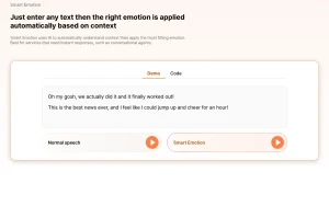 Typecast API homepage — screenshot of the audio & voice AI tool, 2026-10-01