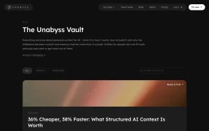 Unabyss blog — screenshot of the productivity & writing AI tool, 2026-10-01