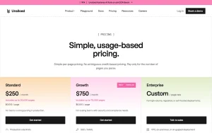 Unsiloed AI pricing page with plans and prices — screenshot of the coding AI tool, 2026-10-01