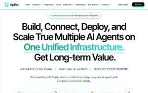 Uplizd homepage page homepage screenshot, coding AI tool