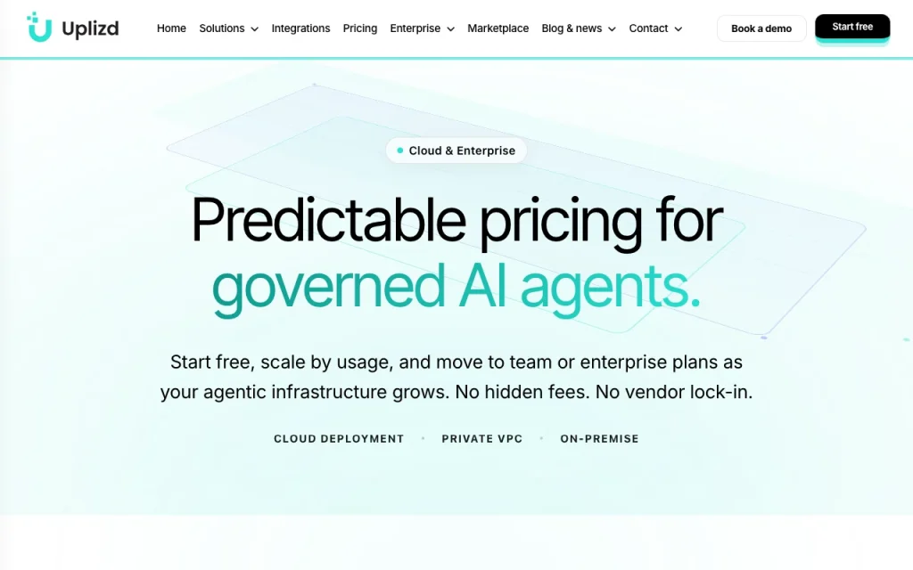 Uplizd Preisseite mit Tarifen und Preisen – Screenshot des KI-Tools coding, Oct 1, 2026
