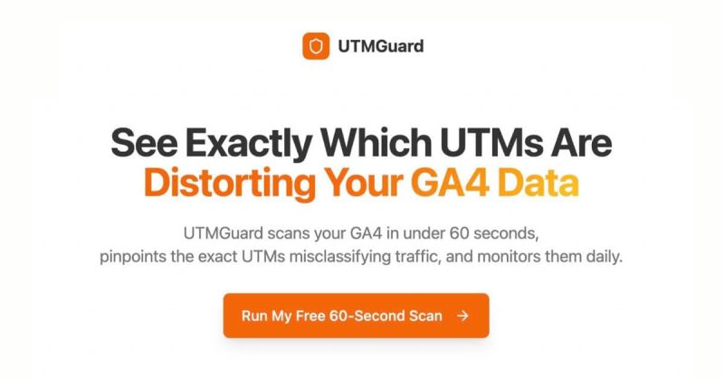 Captura de la página de inicio de UTMGuard, herramienta de IA productividad y escritura