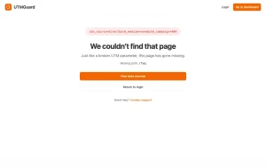 UTMGuard FAQ page — screenshot of the productivity & writing AI tool, 2026-10-02