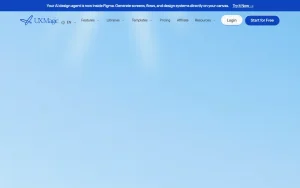 UXMagic homepage — screenshot of the coding AI tool, 2026-10-02
