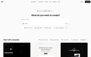 v0 homepage — screenshot of the coding AI tool, 2026-10-31